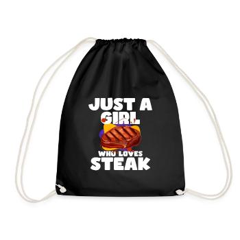 Steak - Drawstring Bag - black - Front