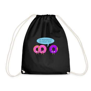 Le mercredi, nous les portons en rose - Sac de sport léger - noir - Devant