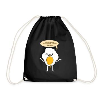 Oeuf drôle, viens vite - Sac de sport léger - noir - Devant