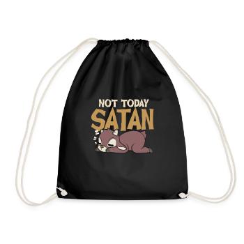 Not today, Satan - Drawstring Bag - black - Front