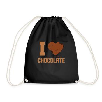 J’adore le chocolat - Sac de sport léger - noir - Devant