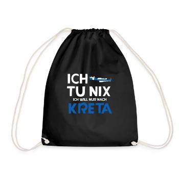 Kreta - Turnbeutel - Schwarz - Vorne