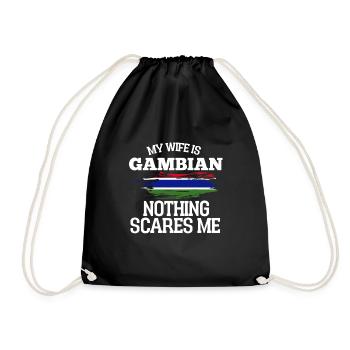 Gambia Wife - Drawstring Bag - black - Front