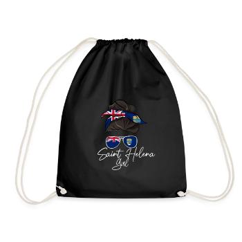 Saint Helena - Drawstring Bag - black - Front