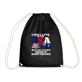 Saint Helena - Drawstring Bag - black - Front
