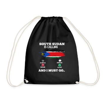 South Sudan - Drawstring Bag - black - Front
