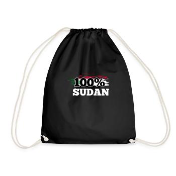 Sudan - Drawstring Bag - black - Front