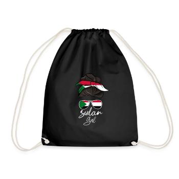 Sudan - Drawstring Bag - black - Front