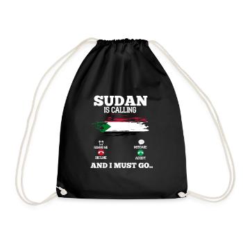 Sudan - Drawstring Bag - black - Front