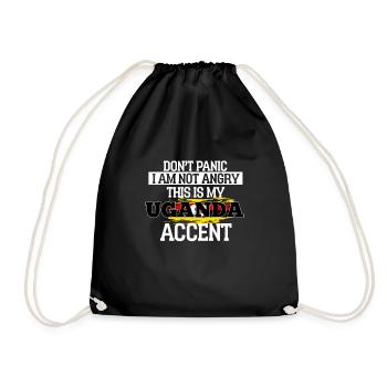 Uganda - Drawstring Bag - black - Front
