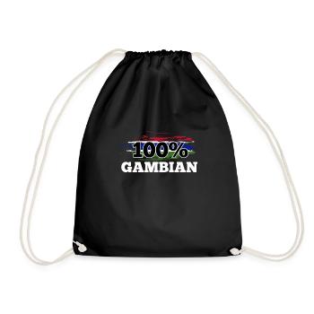 Gambia - Drawstring Bag - black - Front