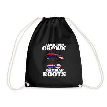 Gambia - Drawstring Bag - black - Front