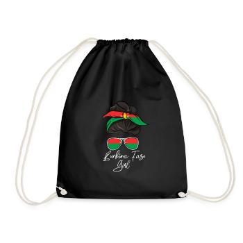 Burkina Faso - Drawstring Bag - black - Front
