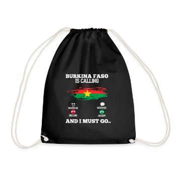 Burkina Faso - Drawstring Bag - black - Front