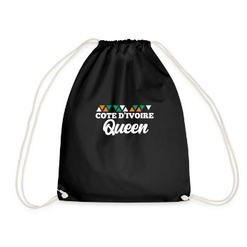 Côte d’Ivoire - Sac de sport léger - noir - Devant
