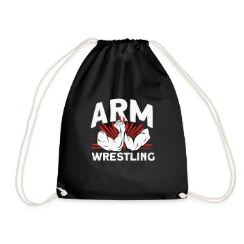Arm wrestling - Drawstring Bag - black - Front