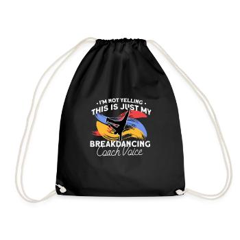 Breakdancing - Turnbeutel - Schwarz - Vorne