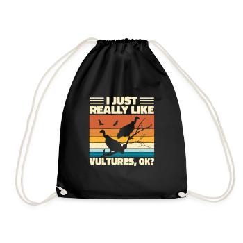 My soul animal is a vulture - Drawstring Bag - black - Front