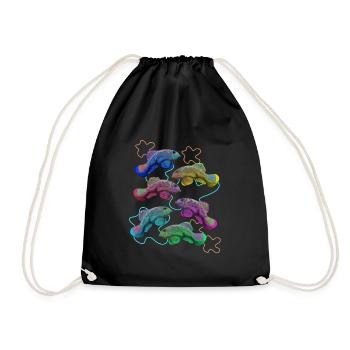 Aquarium Fish Gift - Drawstring Bag - black - Front