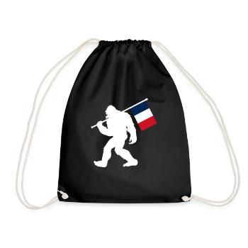 Frankreich - Turnbeutel - Schwarz - Vorne