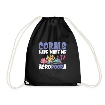 Coral Aquarium - Drawstring Bag - black - Front
