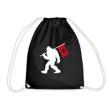 Albania Bigfoot - Drawstring Bag - black - Front