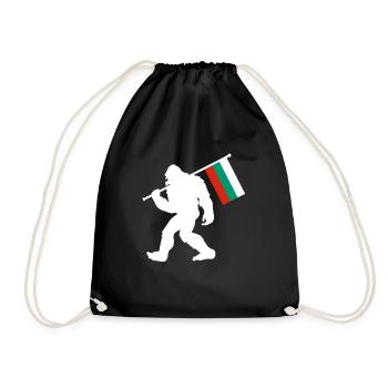 Bulgaria Bigfoot - Drawstring Bag - black - Front