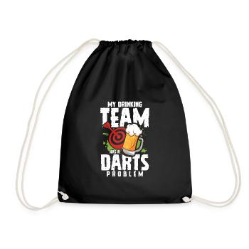 Darts - Turnbeutel - Schwarz - Vorne