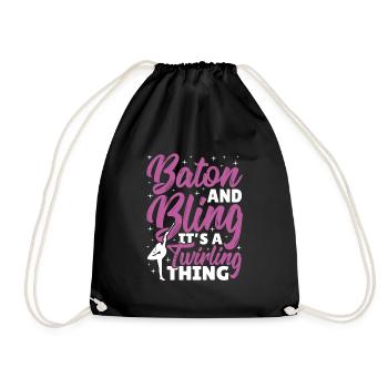 Bâton Twirling Bâton Twirler cadeau - Sac de sport léger - noir - Devant