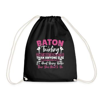 Bâton Twirling Bâton Twirler cadeau - Sac de sport léger - noir - Devant