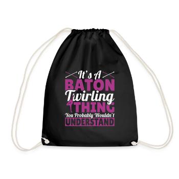 Bâton Twirling Bâton Twirler cadeau - Sac de sport léger - noir - Devant