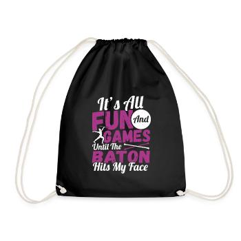 Bâton Twirling Bâton Twirler Cadeau - Sac de sport léger - noir - Devant