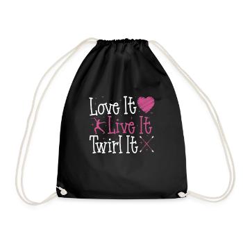 Bâton Twirling Bâton Twirler cadeau - Sac de sport léger - noir - Devant