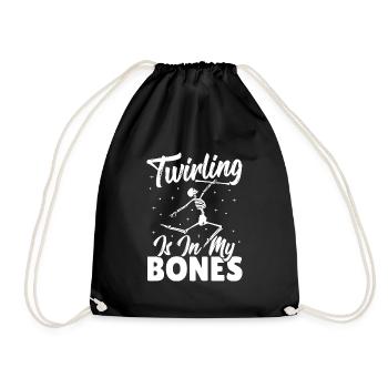 Bâton Twirling Bâton Twirler cadeau - Sac de sport léger - noir - Devant