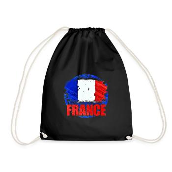 France - Drawstring Bag - black - Front