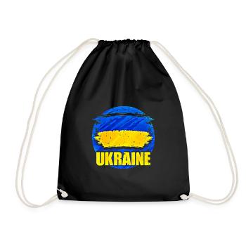 Ukraine - Drawstring Bag - black - Front