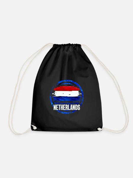 Niederlande - Turnbeutel - Schwarz