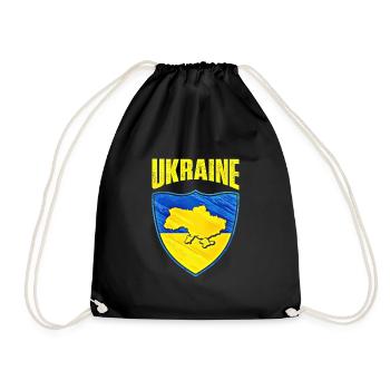 Ukraine - Drawstring Bag - black - Front