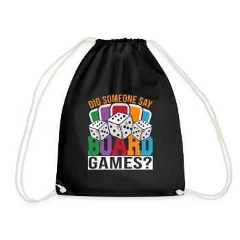 Board Games Game Board Gift - Drawstring Bag - black - Front