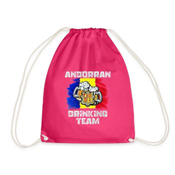Andorra Drinking Team - Drawstring Bag - fuchsia - Front