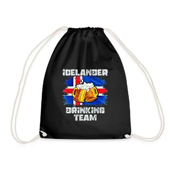 Équipe de beuverie d’Islande - Sac de sport léger - noir - Devant