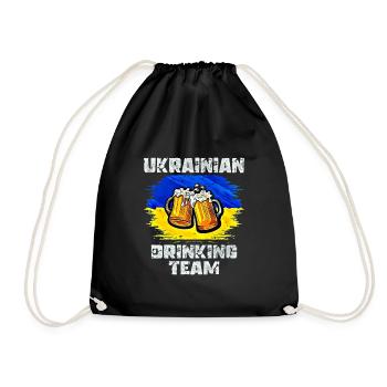 Équipe de beuverie d’Ukraine - Sac de sport léger - noir - Devant