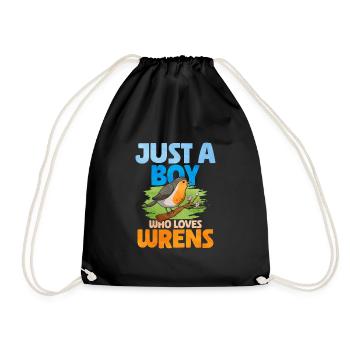 Troglodyte oiseau - Sac de sport léger - noir - Devant