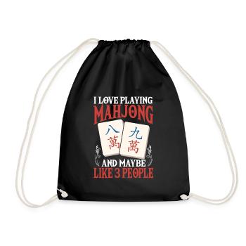 Cadeau pour les fans de Mahjong - Sac de sport léger - noir - Devant