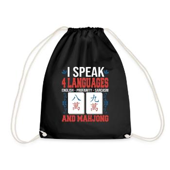 Cadeau pour les fans de Mahjong - Sac de sport léger - noir - Devant