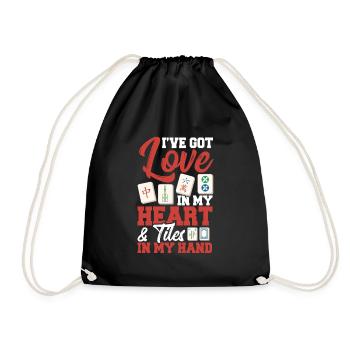 Cadeau pour les fans de Mahjong - Sac de sport léger - noir - Devant