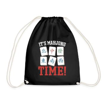 Cadeau pour les fans de Mahjong - Sac de sport léger - noir - Devant