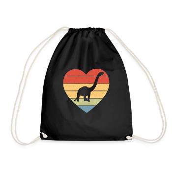 Brontosaurus Dino Gift - Drawstring Bag - black - Front