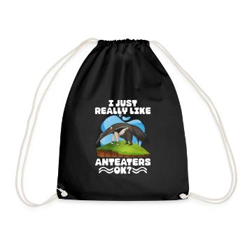 Dear Anteater Gift - Drawstring Bag - black - Front