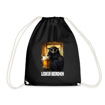 Délicieux corbeau de bière - Sac de sport léger - noir - Devant